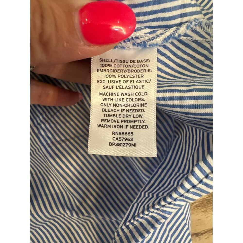 BP off the shoulder Cotton Top with decorative embroidery & sleeves Womens Large - Picture 6 of 6